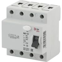 Автоматический выключатель ЭРА Pro УЗО ВД1-63 3P+N 32А 30мА (NO-902-40)